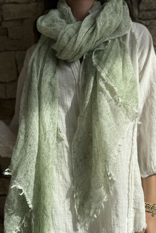 Speckled Rustic Scarf Green